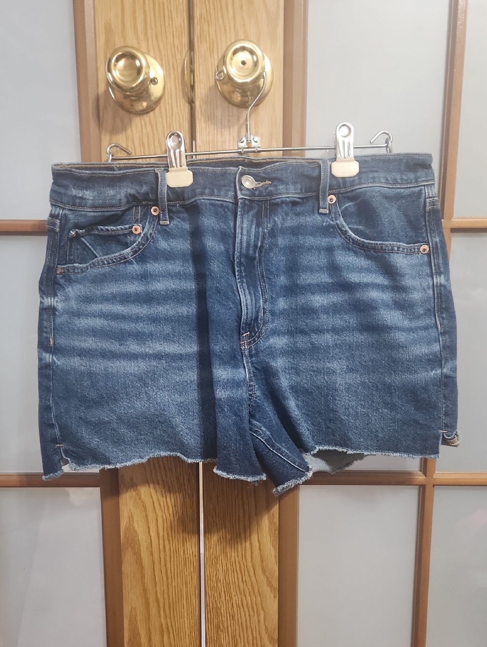 American Eagle Strigid Denim Relaxed Shorts Size 14